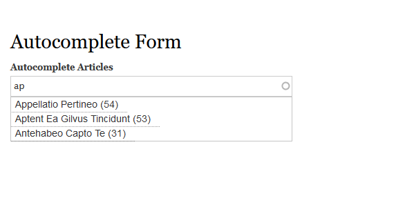 custom autoComplete